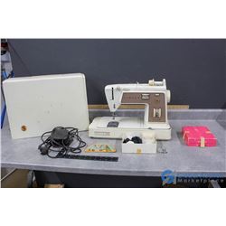 Singer Touch & Sew Sewing Machine w/Accessories & Vintage Needle Book