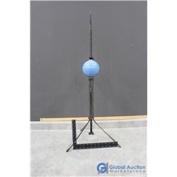 Baby Blue Glass Globe Weather Vane