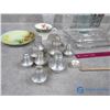 Image 1 : Blue Tinted Jar, Crystal Vase, & Assorted Glassware