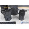 Image 2 : Set of (4) Oil Measuring Cans