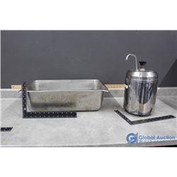 Stainless Steel Condiment Server Dispenser & Chafing Dish