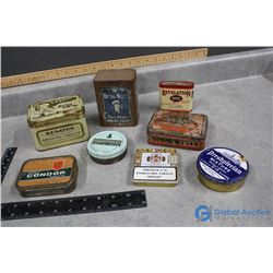 (8) Tobacco Tins - Gold Bell, Old Navy, Capstan, Condor