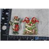 Image 2 : (2) Festive Brooches - BID PRICE x2