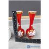 Image 3 : Pair Ruby Vases & "Oscar de la Renta" Perfume