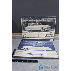 1952 Mounted Pontiac Ads - BID PRICE x2