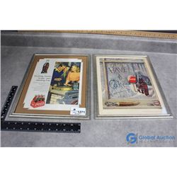 (2) 1950's Framed Coke Ads - BID PRICE x2