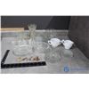 Image 1 : Misc Glassware & Red Rose Figurines