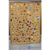 Image 1 : Lapel Pin Collection on Bulletin Board