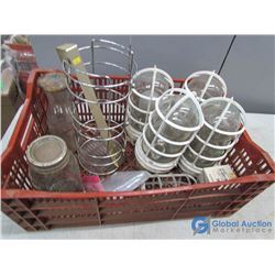Light Fixtures, Jars, Assorted Household Items