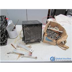Auxiliary Vehicle Heater, Tools, Pegboard Hooks & Assorted Hardware