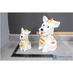 (2) Plastic Dog Coin Banks