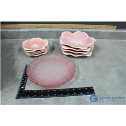 Pink Flower Dishes