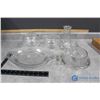 Image 1 : Assorted Glassware - Glass Pie Plate, Butter Dish