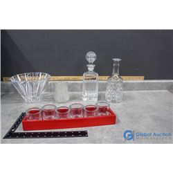 Glass/Crystal Decanters & Bowl