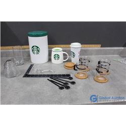 Bodum Cup Set, Starbucks Items & Assorted