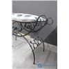 Image 2 : **Wrought Iron Style Padded Entryway Bench