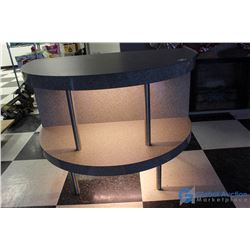 **Semi-Circle Heavy Duty LED Light-Up Display Shelf