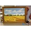 Image 1 : **Framed Farm Scene Painting by R.Paton