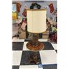 Image 1 : **Western Style Wooden End Table Lamp - Working