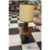 Image 2 : **Western Style Wooden End Table Lamp - Working