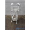 Image 1 : **White Wicker Plant Stand