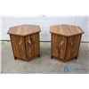 Image 1 : **Set of 2 Hexagon Vintage End Tables - BID PRICE x2