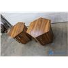 Image 2 : **Set of 2 Hexagon Vintage End Tables - BID PRICE x2
