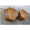 Image 3 : **Set of 2 Hexagon Vintage End Tables - BID PRICE x2