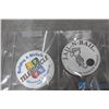 Image 6 : Saskatchewan Themed Pinback Buttons, Dwight Eisenhower Proof, BC Tokens