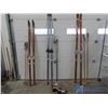 Image 1 : (3) Sets of Cross-Country Skis & Poles, & (1) Pair of Boots - Size 7