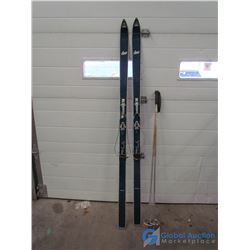 Vintage Cross-Country Skies & Poles