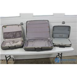 **(3) Hard Cover Suitcases