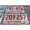 Image 3 : (6) 1970's Sask License Plates - (2) Pairs