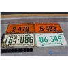 Image 1 : (2) 1963, (1) 1955 & (1) 1968 Sask License Plates