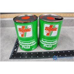 (2) Sonic Transmission Fluid Tins