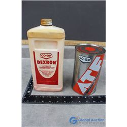 Plastic Jug of Co-Op Dexron & Co-Op Auto Trans Fluid (Full)