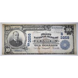 1902 $10 1ST NATIONAL BANK VICKSBURG