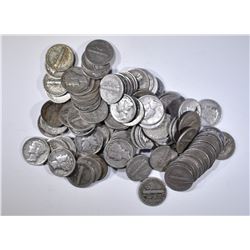 100-MIXED DATE CIRC MERCURY DIMES