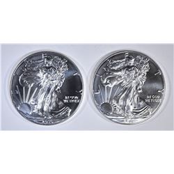 2-BU 2016 AMERICAN SILVER EAGLES