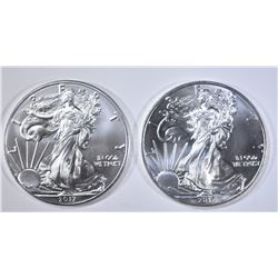 2-BU 2017   AMERICAN SILVER EAGLES