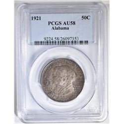 1921 ALABAMA COMMEM HALF DOLLAR  PCGS AU-58