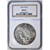 Image 1 : 1922-D PEACE DOLLAR  NGC MS-65