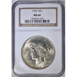 1926 PEACE DOLLAR  NGC MS-64