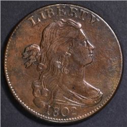 1802 LARGE CENT  CH AU