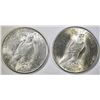 Image 2 : 1923-S & 24 PEACE DOLLARS  BU