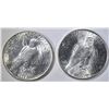 Image 2 : 1924 & 1925 PEACE DOLLARS  CH BU