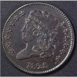 1825 HALF CENT  AU/BU