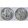 Image 2 : 1942 & 43 WALKING LIBERTY HALVES  CH BU