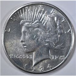 1924-S PEACE DOLLAR, BU