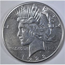 1928 PEACE DOLLAR, AU/BU
